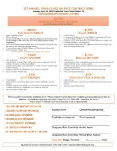 Race for Traditions Sponsor Form